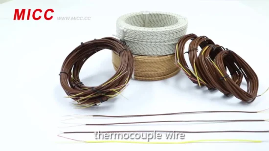 Micc High Quality Customized Colour FEP/PTFE/PFA/PVC/Fiberglass Insulation Type K, J, T, E, R Thermocouple Cable/Wire